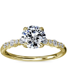 Crescendo Petite Diamond Engagement Ring in 14k Yellow Gold (0.15 ct. tw.)